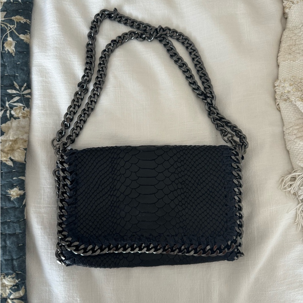 Snake Print Clutch